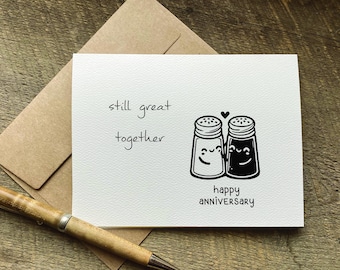 carte joyeux anniversaire / toujours aussi bien ensemble / cadeau 40e anniversaire / pour couple / pour parents / pour conjoint