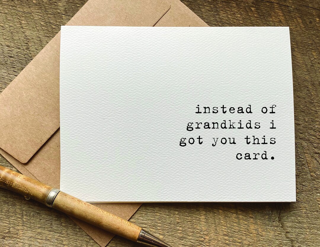 Funny Birthday Card for Mom / Instead of Grandkids I Got You This Card ...