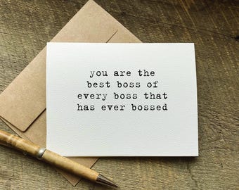 boss's day card / you’re the best boss of every boss that ever bossed / card for boss / boss day gift / funny boss card / boss gift / funny