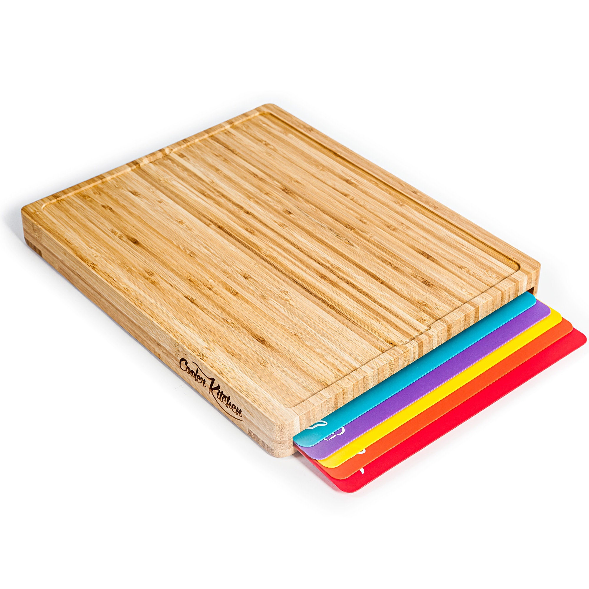 Extra Thin Flexible Cutting Boards for Kitchen - Cutting Mats for Cooking,  Colored Cutting Mat Set with Easy-Grip Handles | Non Slip Cutting Sheets