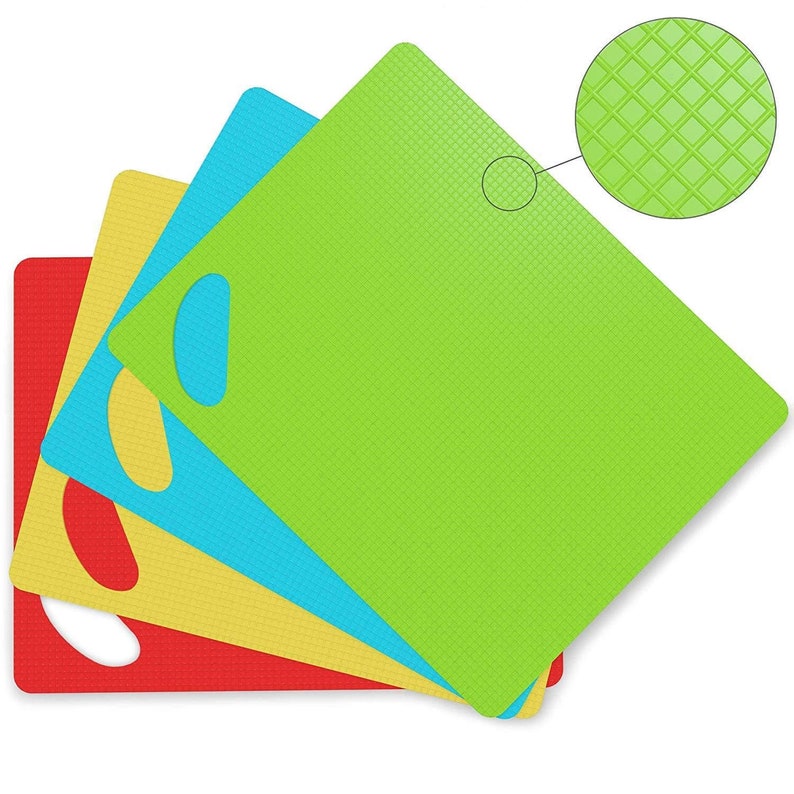 Cooler Kitchen Extra Thick Flexible Plastic Cutting Board Mats Etsy