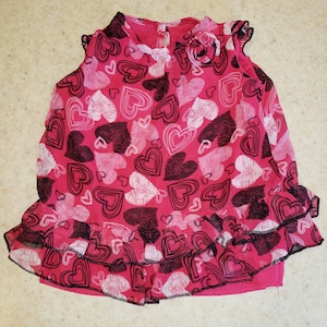 Upcycled Valentines Newborn Reborn Dress