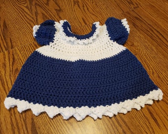 Newborn Crochet Sweater Dress for Infant Girl or Reborn Doll