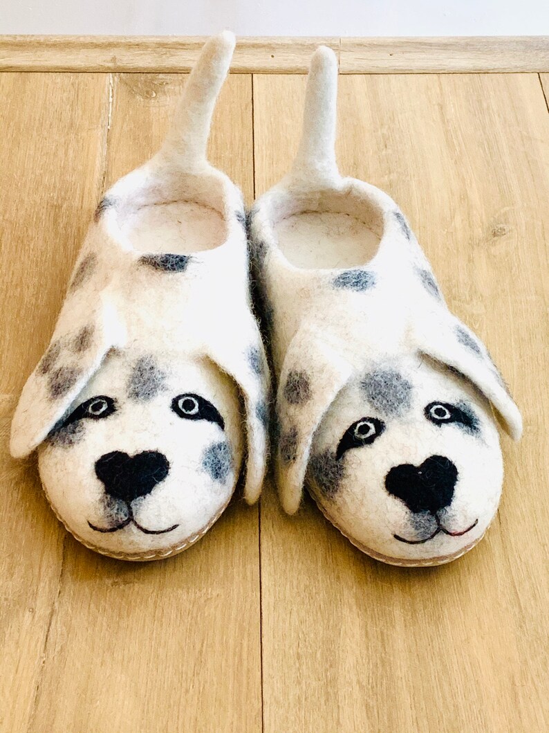black dog slippers
