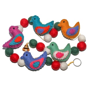 Christmas Decor-Baby Mobile-Bird Nursery mobile Ornaments-Felt Birds Mobile-Crib Mobile-Baby Mobile-Nursery Decor-Birds Bell Hanging-Baby
