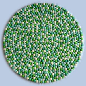 Felt Ball Rugs-Felt Rugs-Multicolour Round Felt Mat 40 cm-140 cm-Room Felt Carpet-Nursery Decor-Home Decor-Organic-Natural-FREE SHIPPING