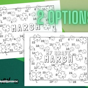 Printable MARCH Behavior Chart (BRAVE CHART) - Etsy