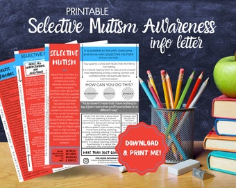printable Selective Mutism Handout - color