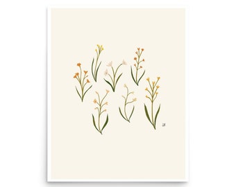 Garden Print Nursery, Garden Print, Garden Art, Garden Art Print, Garden Wall Art, Flower Art Print, Floral Illustration Print, Botanical
