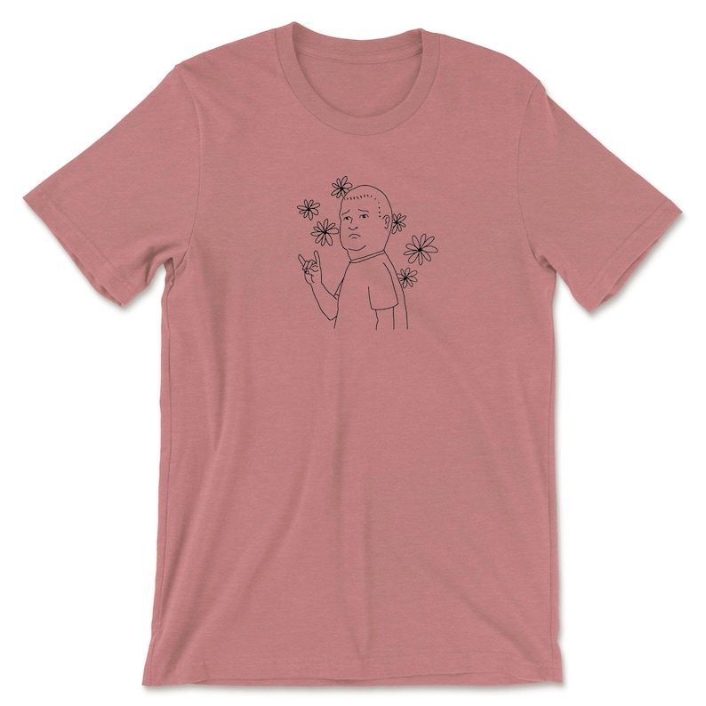 Bobby Flower Power Rock On T-Shirt, Sweatshirt, and Hoodie T-Shirt Pink