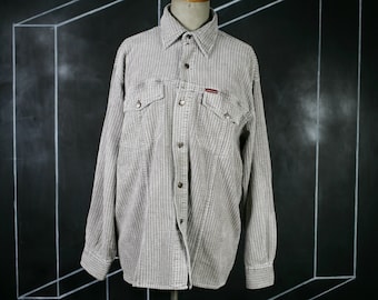 Junker Classic SHIRT corduroy grey soft hipster formal date night out office travel fashion stylish street L