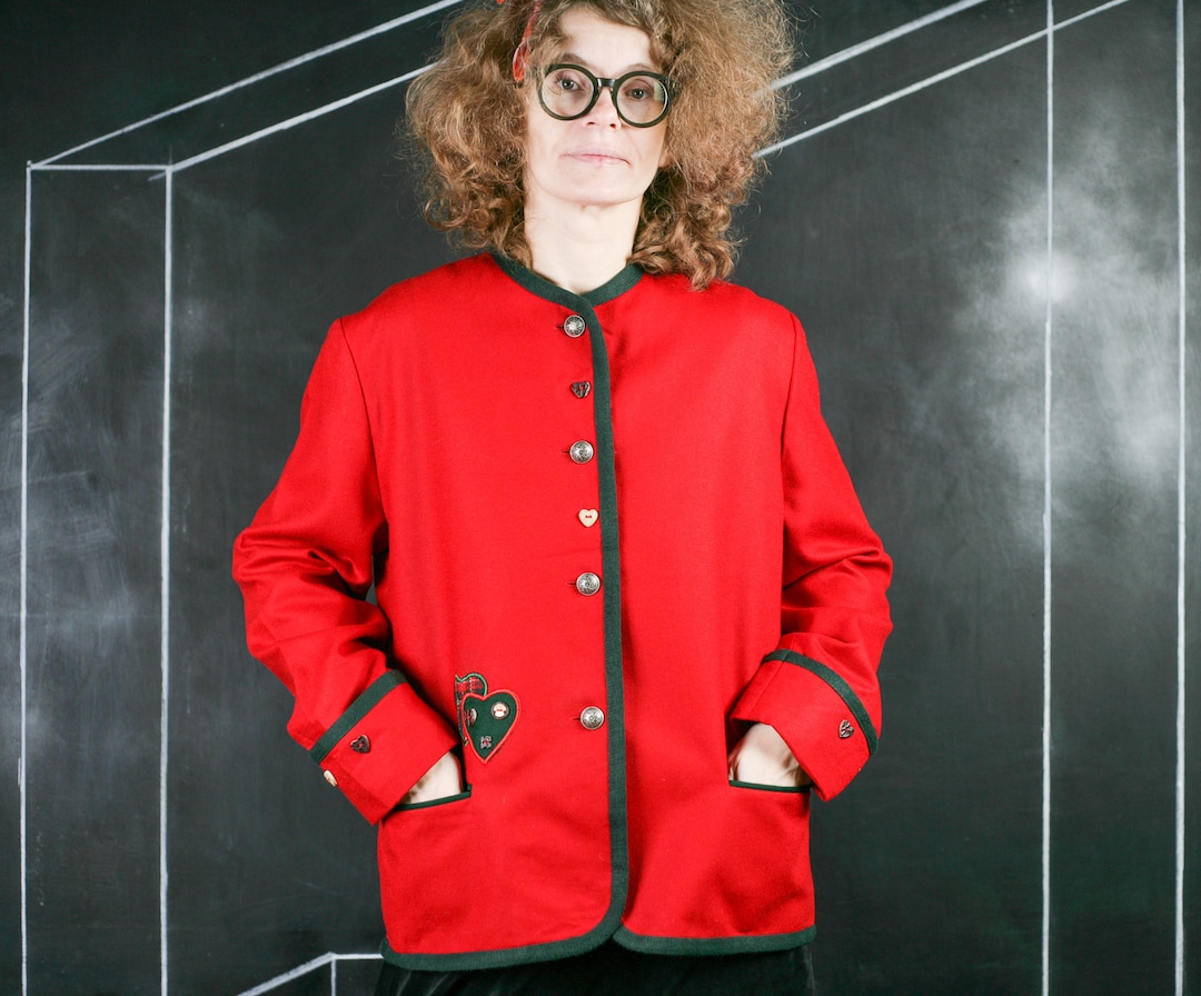 Rotes Herz BLAZER Yessica C&A Landhaus Dirndl Trachten Loden