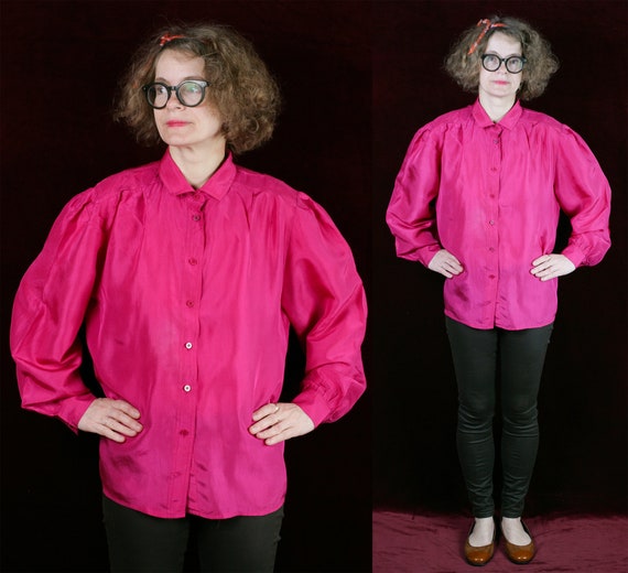 Blusa vintage rayon rosa chiaro anni '30 Abbigliamento Abbigliamento bambina Top e magliette Camicette 