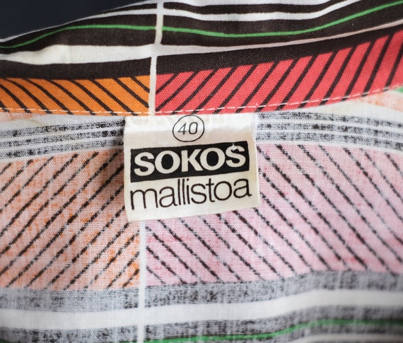 70s Finland BLOUSE Sokos Mallistoa Scandinavian v… - image 10