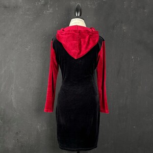 Black Red Velvet Hood Hooded Cotton DRESS Party Vegan Romantic Boho Grunge  Vampire Goth Emo Ruffled Gnome Fairy Little Valentine S - Etsy
