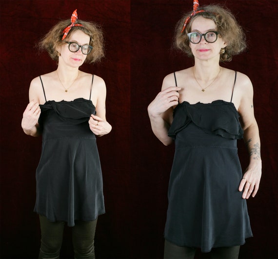 Aritzia Wilfred Silk DRESS Little Black 