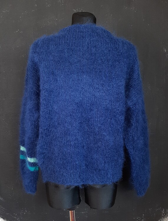 90s mohair wool hand knitted JUMPER sweater Chris… - image 4