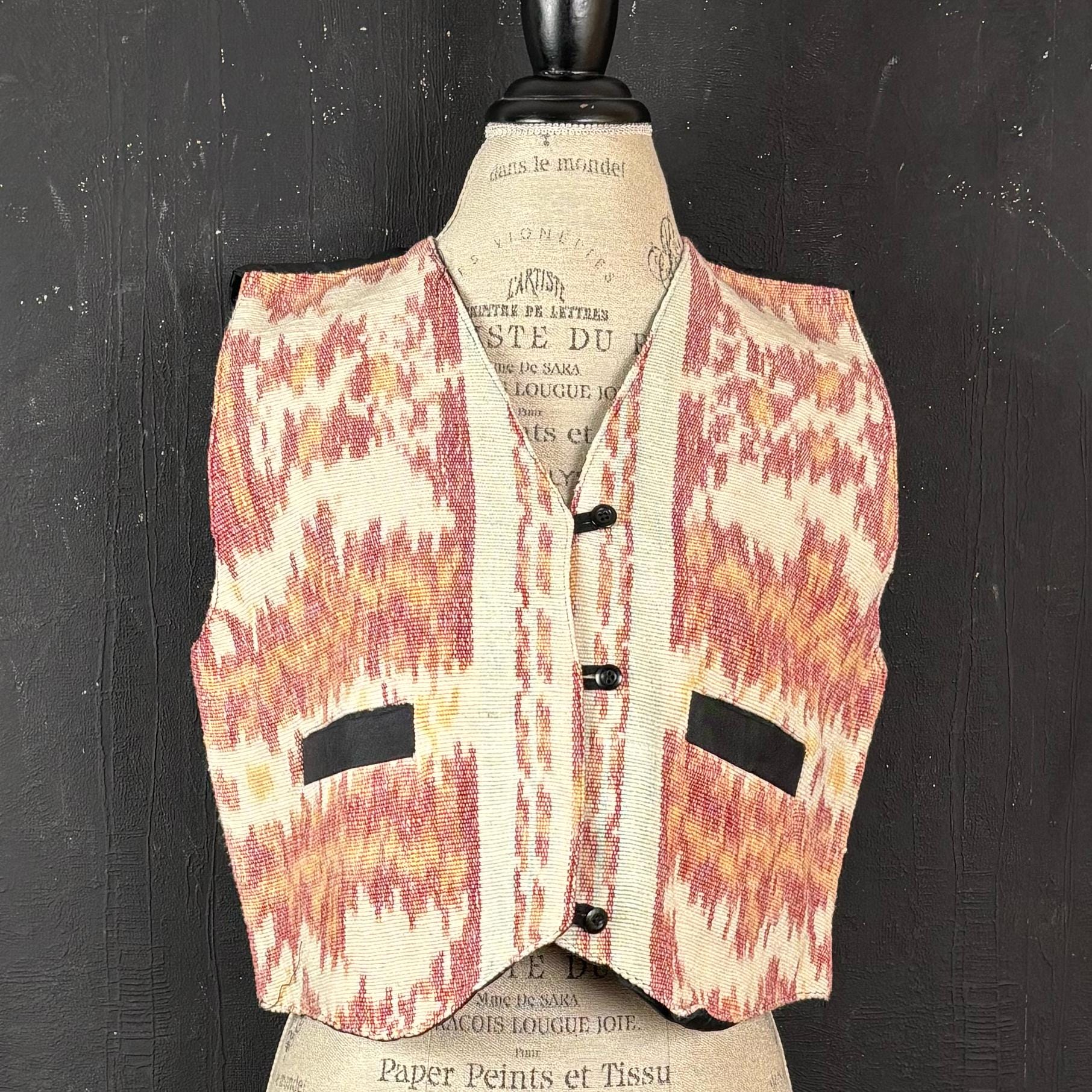 90s Tapestry Vest - Etsy Denmark