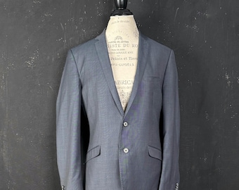 Vintage 1990s Giorgio Armani 3 Button Blazer, Beige Linen/silk