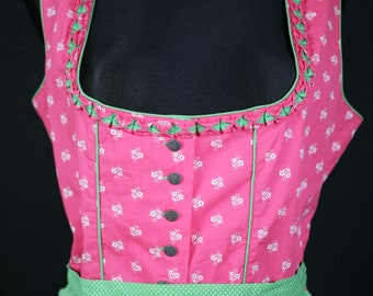 NWOT Waldschutz Dirndl Dress: Pink Polka Dot Trachten Bavarian Size 40 M