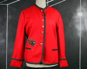 Rotes Herz BLAZER Yessica C&A Landhaus Dirndl Trachten Loden