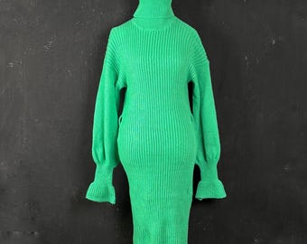 bright green jumper dress Buy Women's Dresses Green Jumper Dress Long Sleeve Online