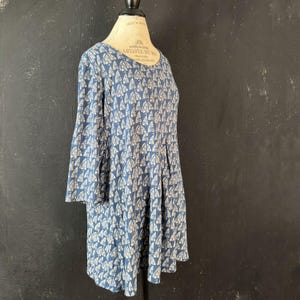 Seasalt Cornwall boat sailing ship blue white DRESS boho romantic jersey vintage minimalism minimalist British XL