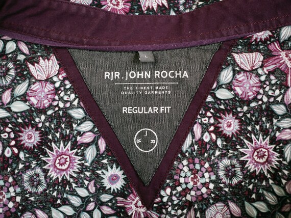 Buy John Rocha RJR SHIRT Purple Flower Floral Leaf Hipster Boho
