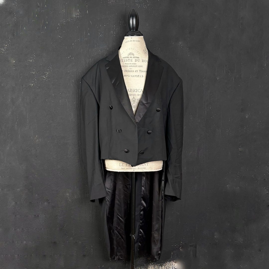 Mens Tuxedo Tailcoat + Trousers Adult Costume Male Halloween main image 1