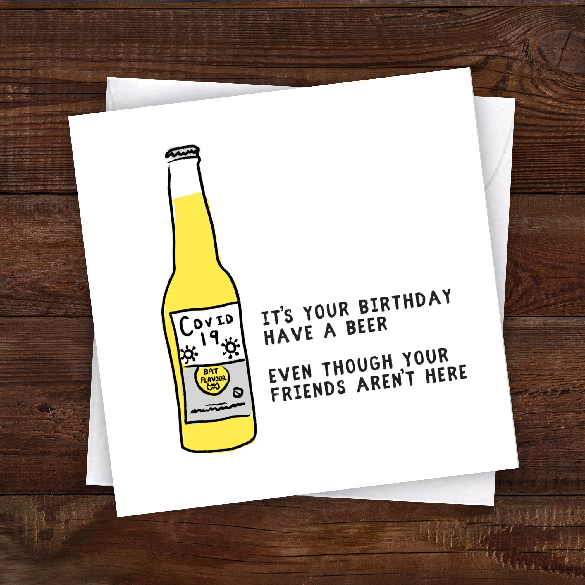 Birthday Corona beer Funny birthday card Self Isolation | Etsy