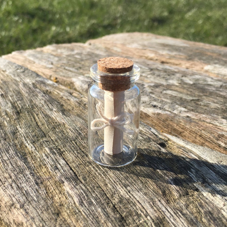 Miniature Message in a Bottle - Scroll in a Jar - Personalised Wedding ...