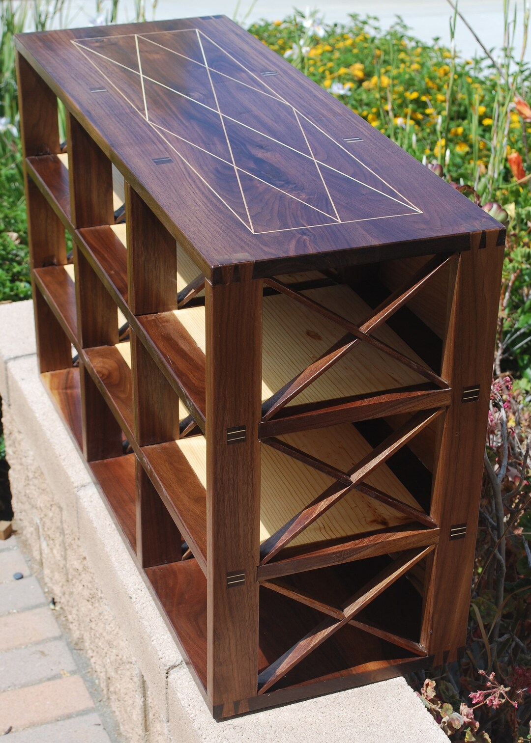 Handmade Walnut Shoe Rack Bench, Hallway Entryway Storage - Etsy