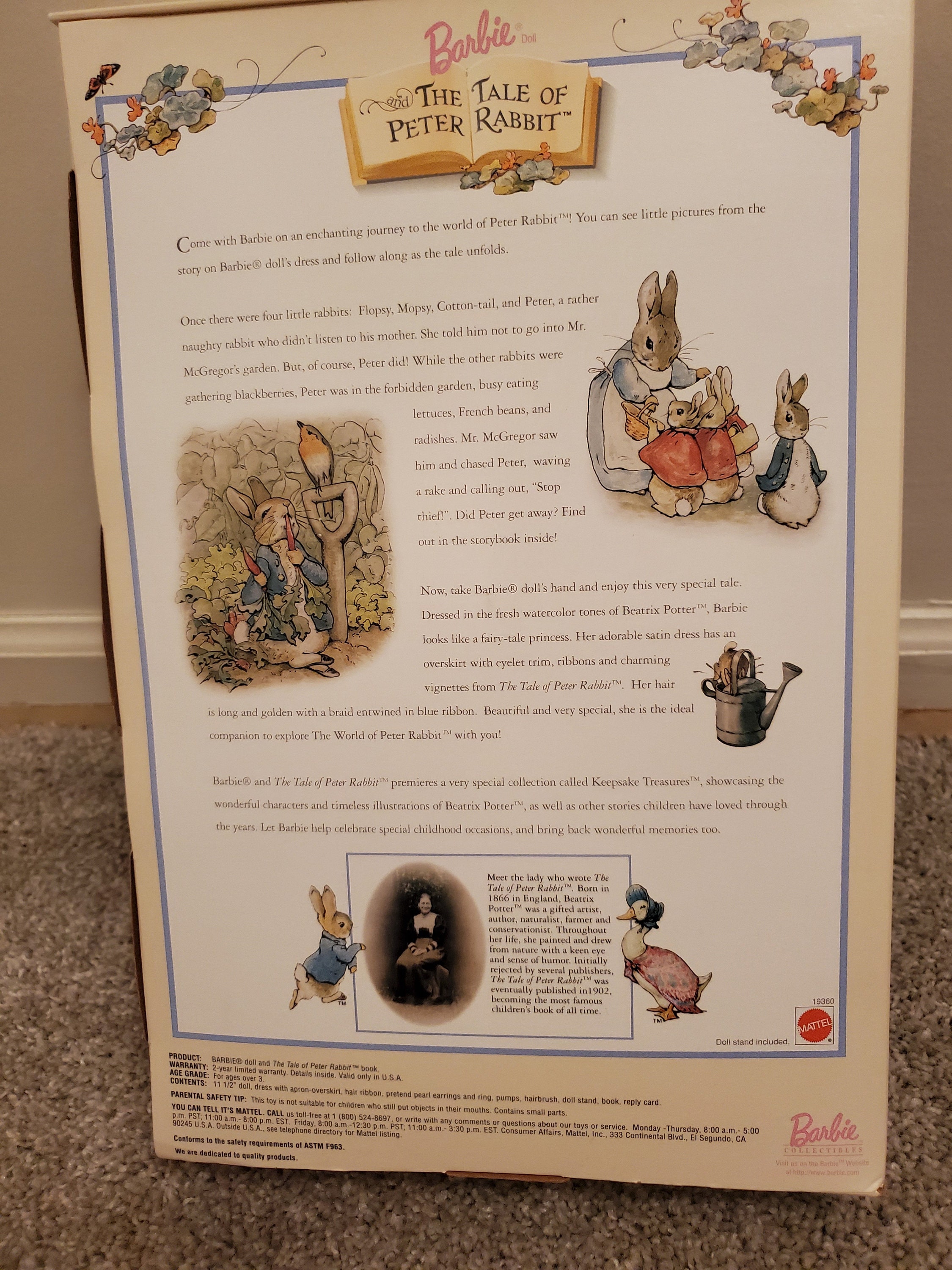 Barbie the Tale of Peter Rabbit With Story Book and Doll Stand - Etsy
