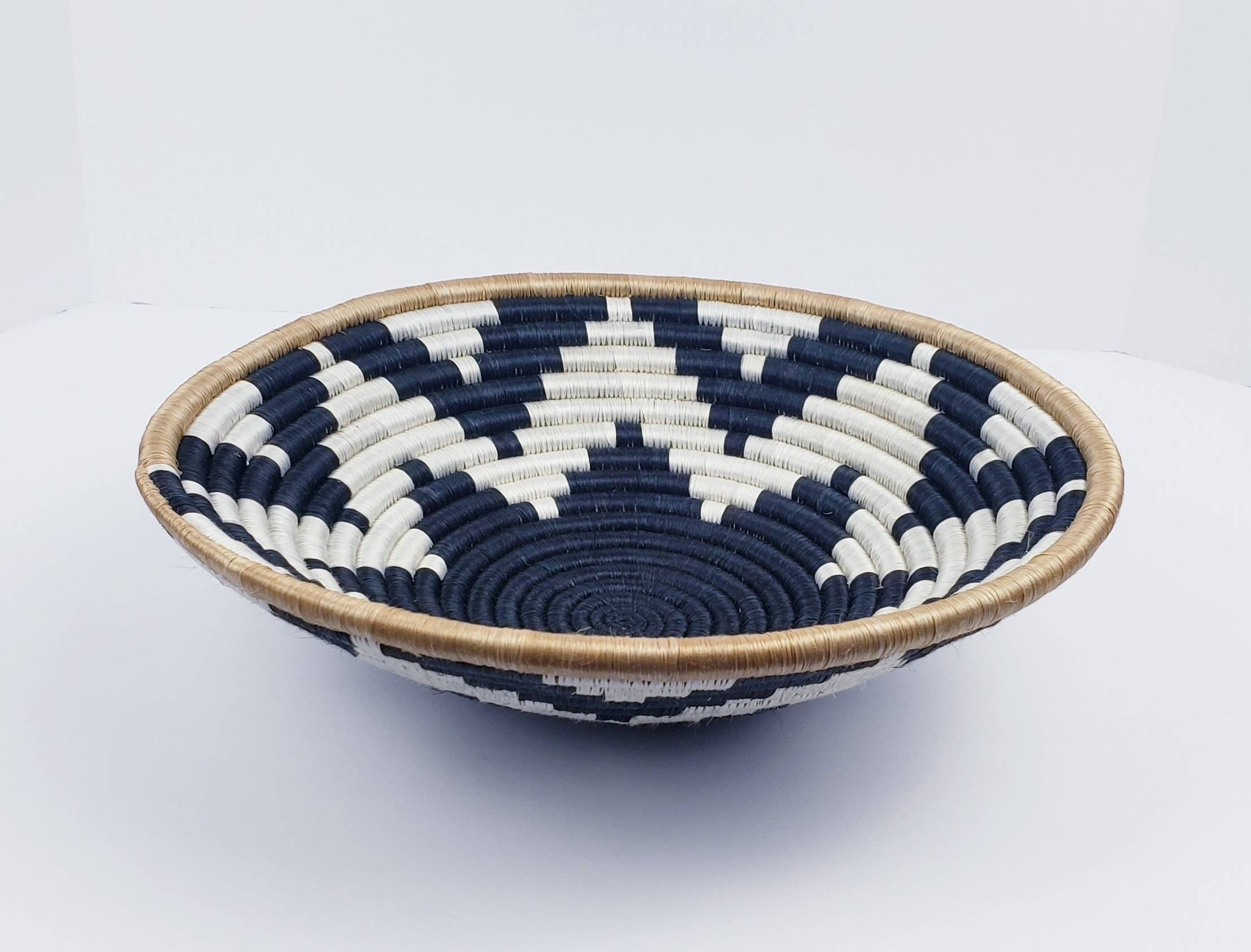 Black and white African Basket / Wall Hanging Basket/ Woven Etsy