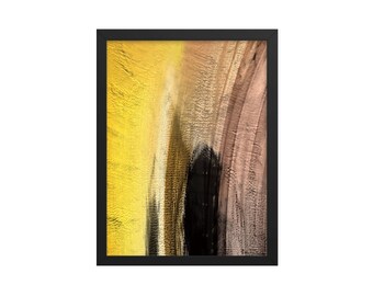 Gul 2, Abstrakt konst, Konsttryck, Samtida konst, Modernt konstverk, Inramad väggkonst, Gul konst, Natur, Abstrakt konst, Boho, Väggkonst