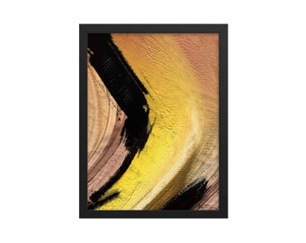 Gul 1, Abstrakt konst, Konsttryck, Samtida konst, Modernt konstverk, Inramad väggkonst, Gul konst, Natur, Abstrakt konst, Boho, Väggkonst