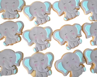 Elephant Baby Shower Cookies