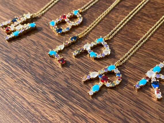 Jeweled Initial Necklace on Sale, 57 