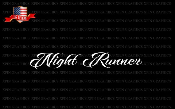 2x Night Runner Sticker Aufkleber Grafik jdm euro