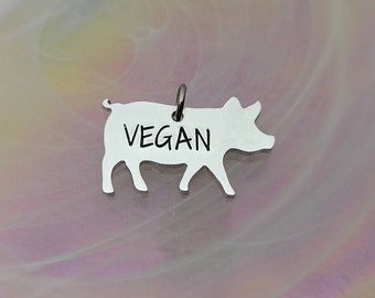 Small Vegan Pig Pendant