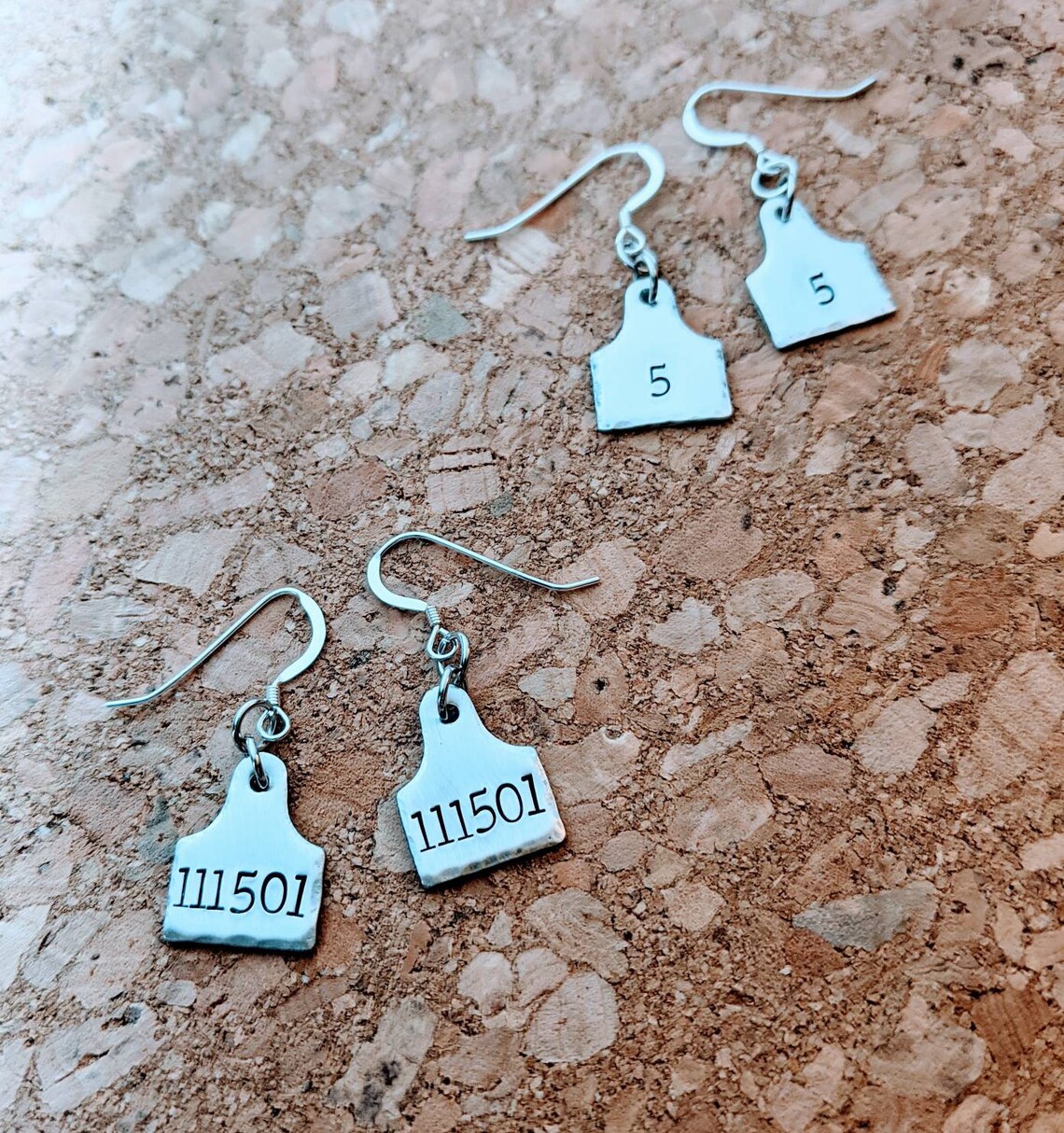 VEGAN Ear Tag Earrings 269 Vegan Gift. Read Item Description Etsy