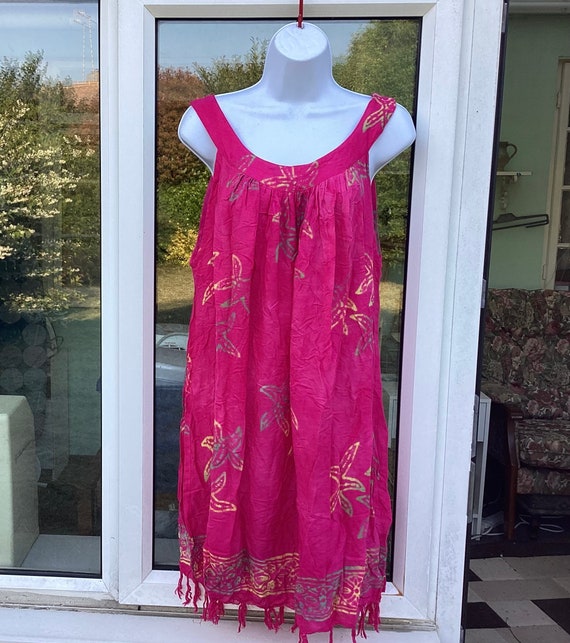 hot pink tie dye dress HOT PINK Tie Dye Babydoll Dress