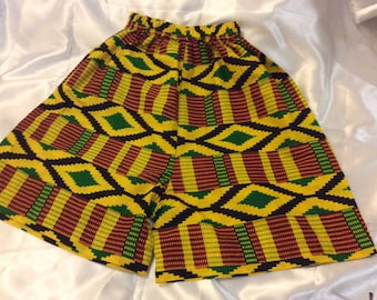 Shorts unisex Kente cotton Size S/M M/L L/XL
