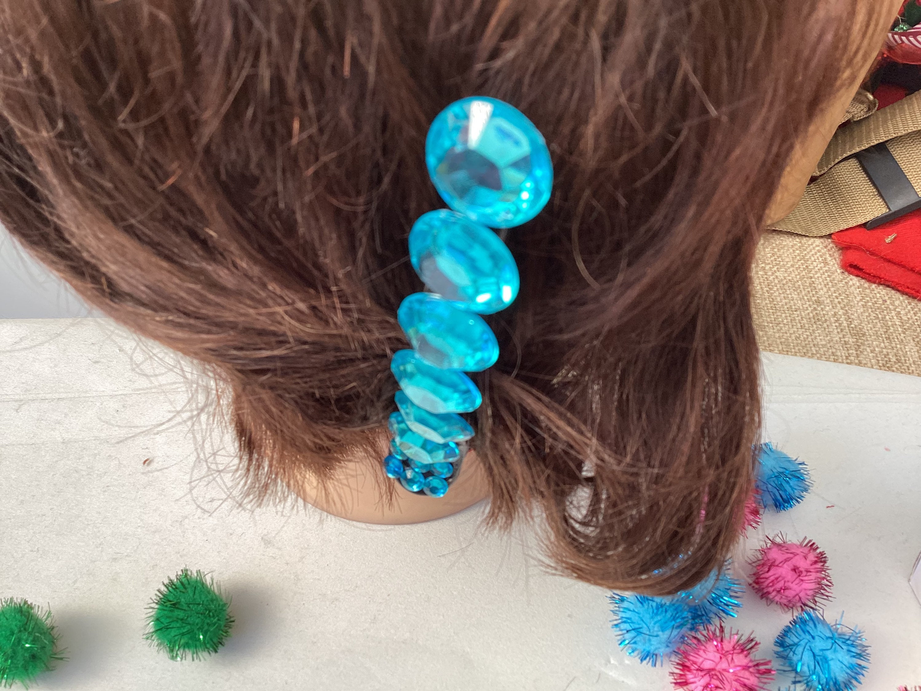 Decorative Blue Gemstones Hair Clips Hair Accessories - Etsy