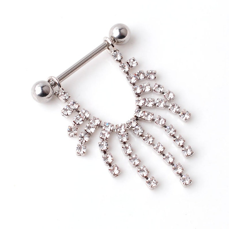 2pcs Tassel U Piercing Shield Bars Steel Piercing Nipple Etsy