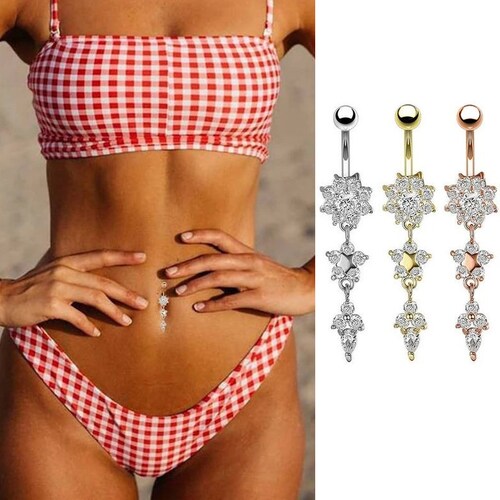 Belly Button Rings / Gold Belly Button Jewelry Navel Etsy
