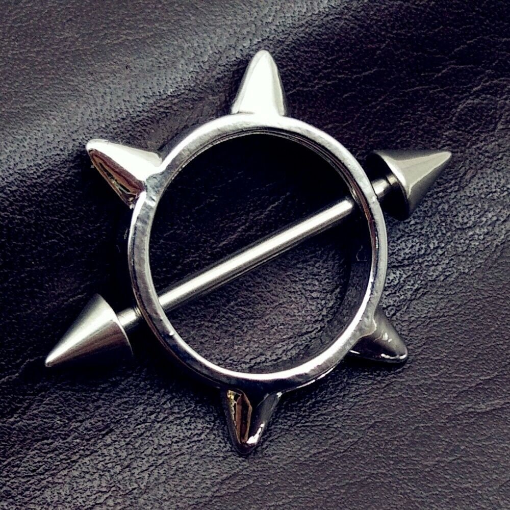 1 Pair Spike Shape Piercing Shield Bars Steel Piercing Nipple Etsy