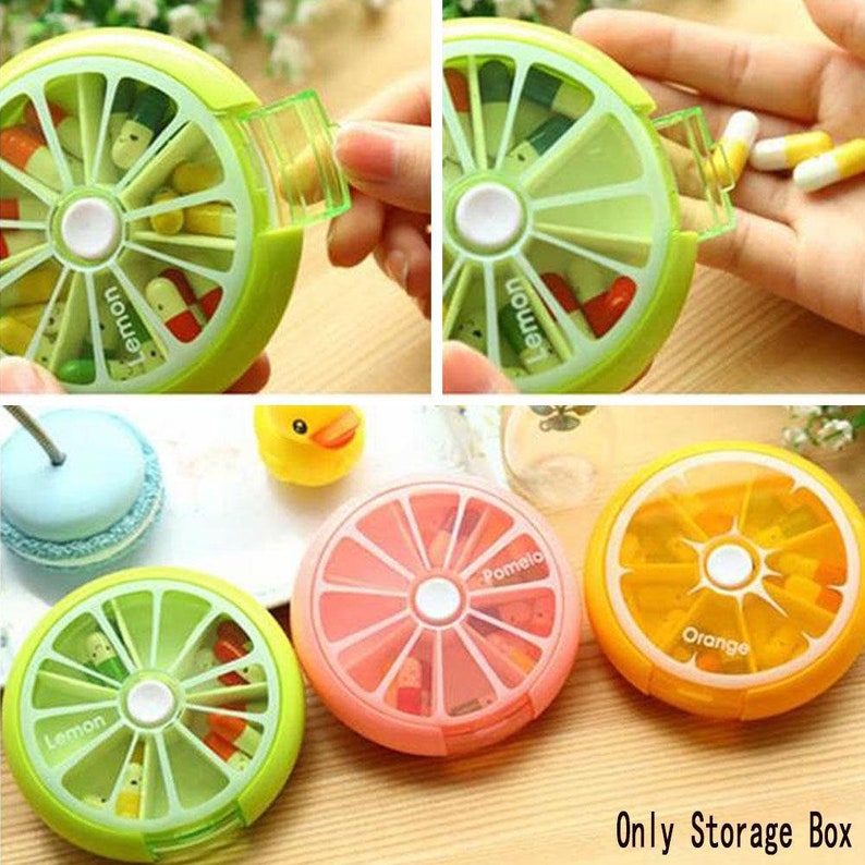 New Rotating 7 Days Weekly Tablet Pill Medicine Box Holder Etsy