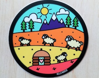 Summer at Grandma's - 3" Round Sticker