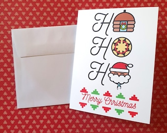 Ho Ho Ho Christmas Cards - Set of 12 Cards w/Envelopes